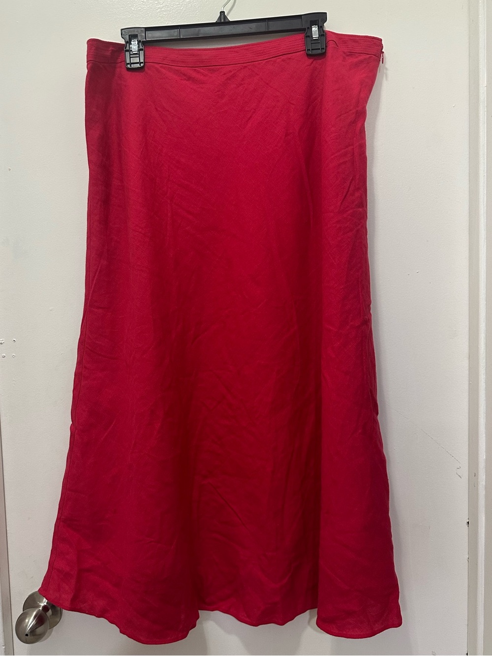 Ann Taylor 100% Linen A-lined Midi Skirt Sz 16